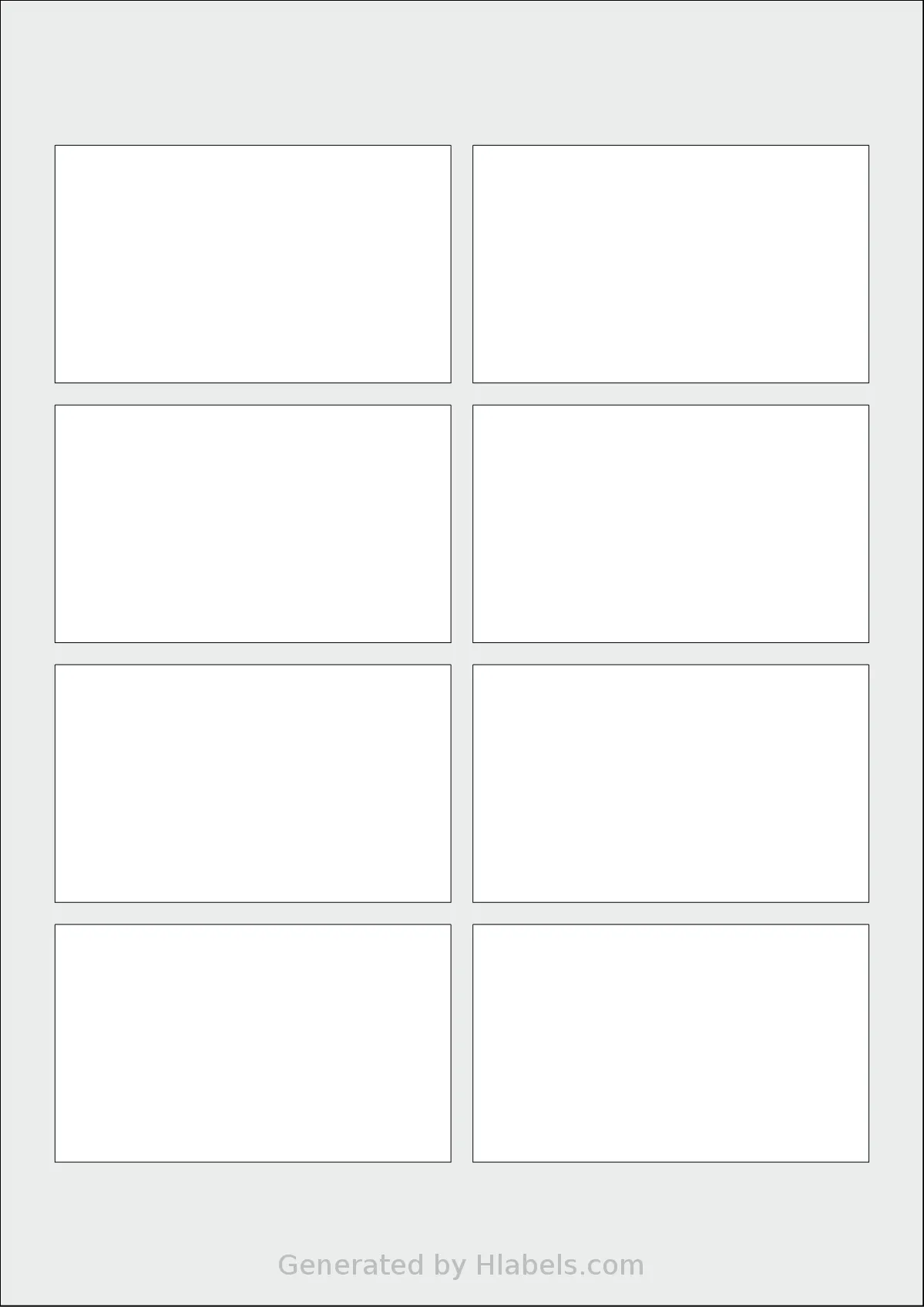 Avery® 9054 template with 8 rectangular 90 x 54 millimeter labels per sheet, on A4-size adhesive blank label sheets.