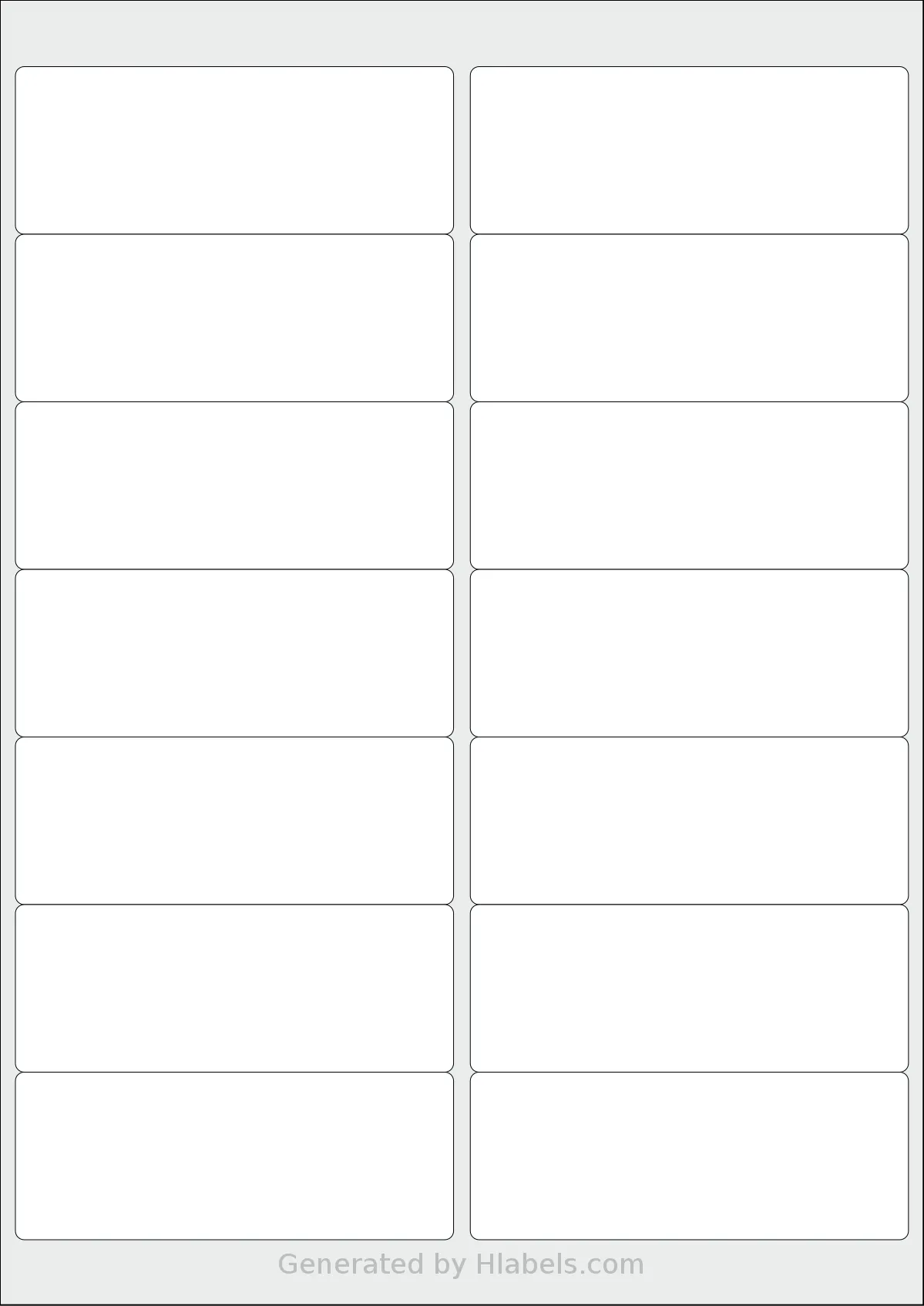 Avery® 936028 template with 14 rectangular 99.6 x 38.1 millimeter labels per sheet, on A4-size adhesive blank label sheets.