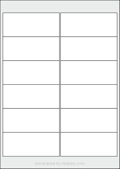 Avery® 9942 template with 12 rectangular 99 x 42 millimeter labels per sheet, on A4-size adhesive blank label sheets.