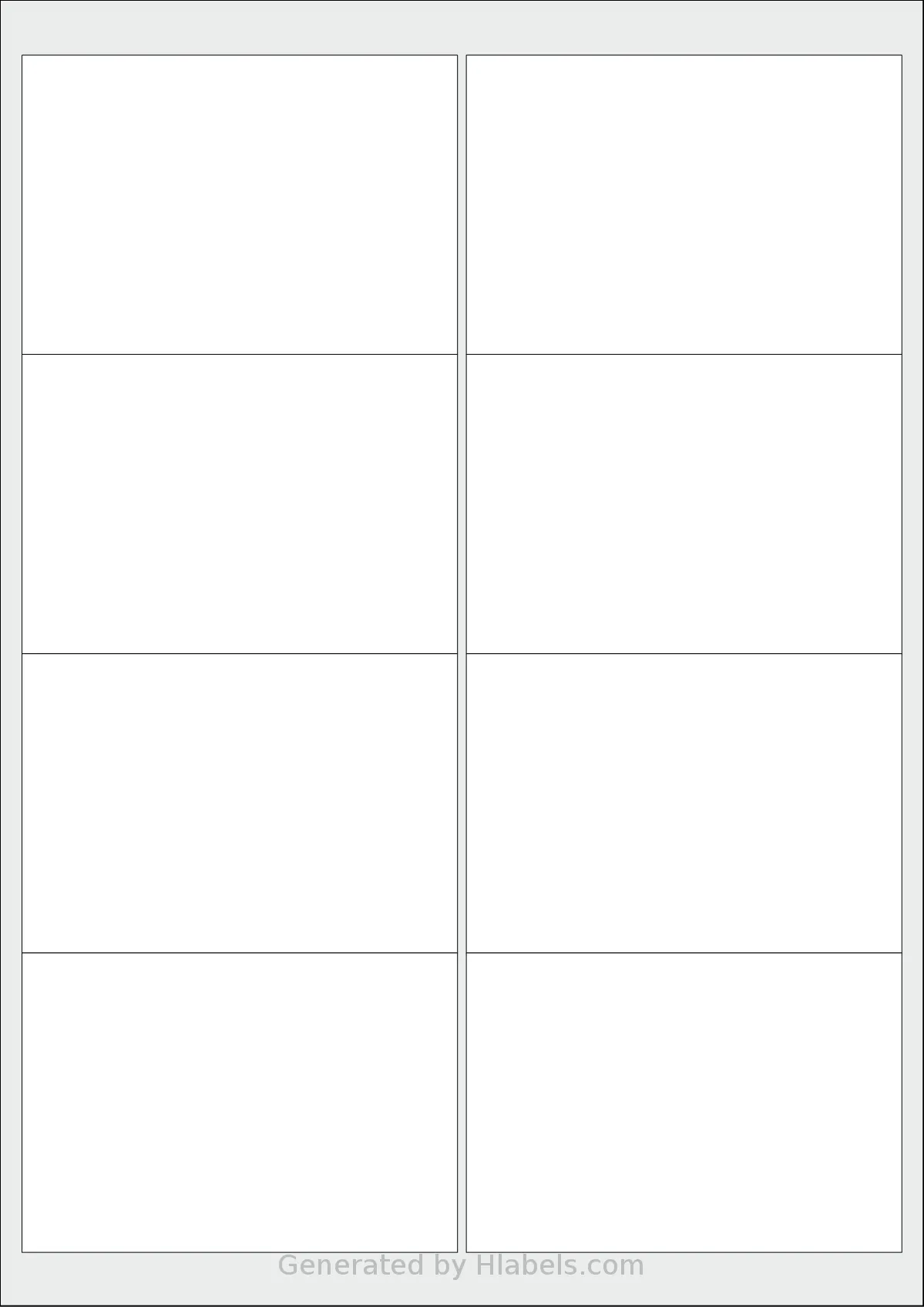 Avery® 9968 template with 8 rectangular 99 x 68 millimeter labels per sheet, on A4-size adhesive blank label sheets.