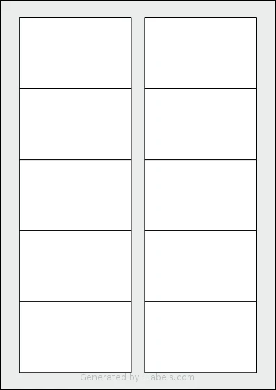Avery® C32026 Template Avery® C32026 template with 10 rectangular 85 x 54 millimeter labels per sheet, on A4-size adhesive blank label sheets.