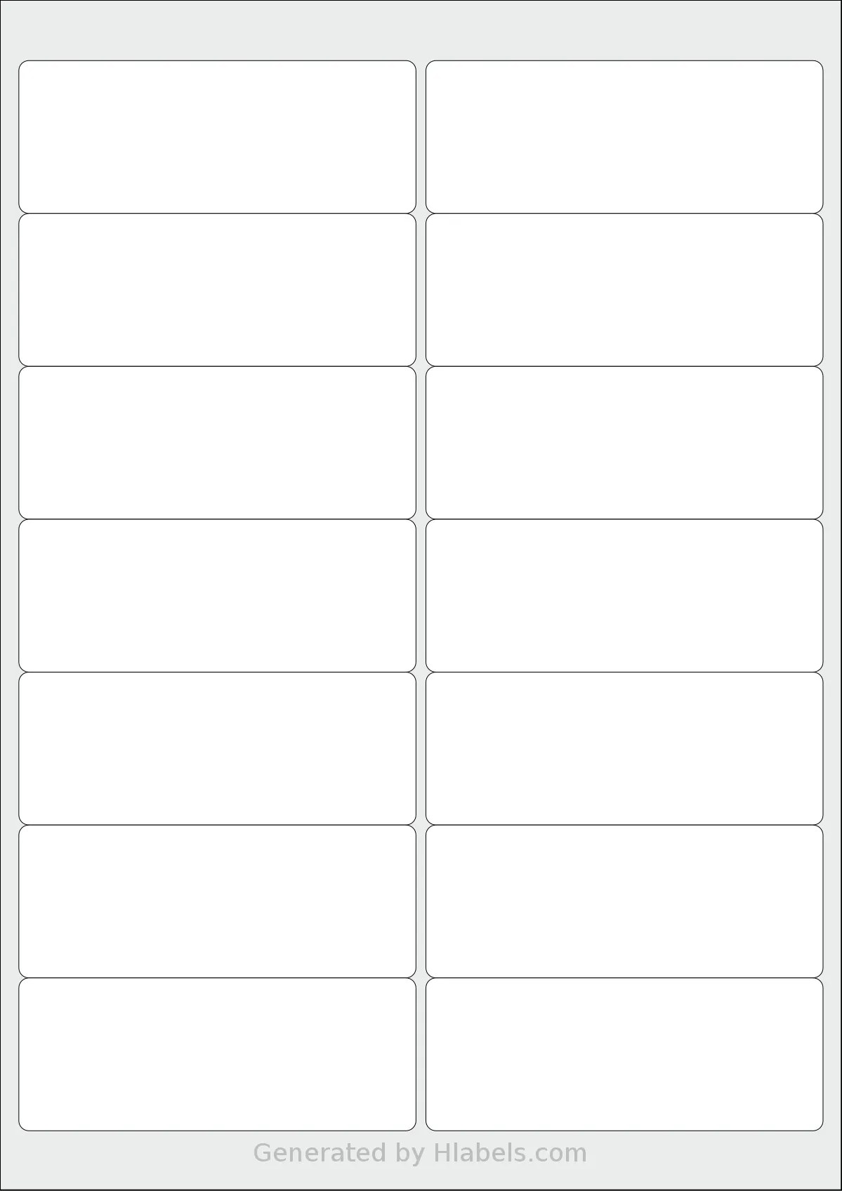 Avery® J8563 template with 14 rectangular 99.06 x 38.1 millimeter labels per sheet, on A4-size adhesive blank label sheets.