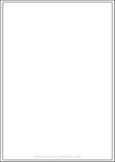 Avery® L7167 template with 1 rectangular 199.6 x 289.1 millimeter labels per sheet, on A4-size adhesive blank label sheets.