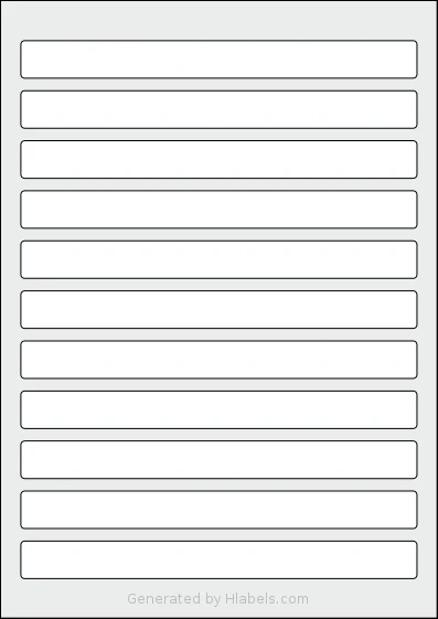 Avery® Zweckform 190x18 template with 11 rectangular 190 x 18 millimeter labels per sheet, on A4-size adhesive blank label sheets.