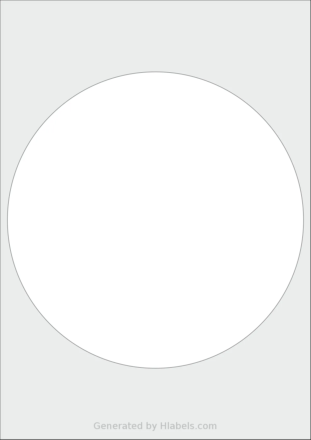 Avery® Zweckform 200 template with 1 circle labels per sheet, each 200 millimeter in diameter, on A4-size adhesive blank label sheets.