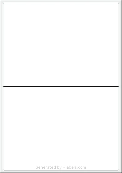 Avery® Zweckform 200x144 template with 2 rectangular 199.6 x 143.5 millimeter labels per sheet, on A4-size adhesive blank label sheets.