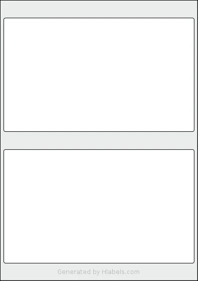 Avery® Zweckform 202x120 template with 2 rectangular 202 x 120 millimeter labels per sheet, on A4-size adhesive blank label sheets.