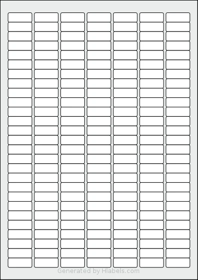 Avery® Zweckform 25x10 Template Avery® Zweckform 25x10 template with 189 rectangular 25.4 x 10 millimeter labels per sheet, on A4-size adhesive blank label sheets.