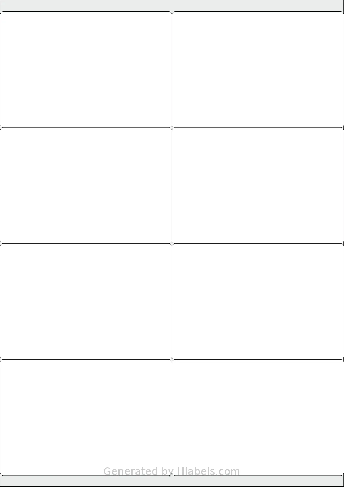 Avery® Zweckform 3426 template with 8 rectangular 105 x 70.7 millimeter labels per sheet, on A4-size adhesive blank label sheets.
