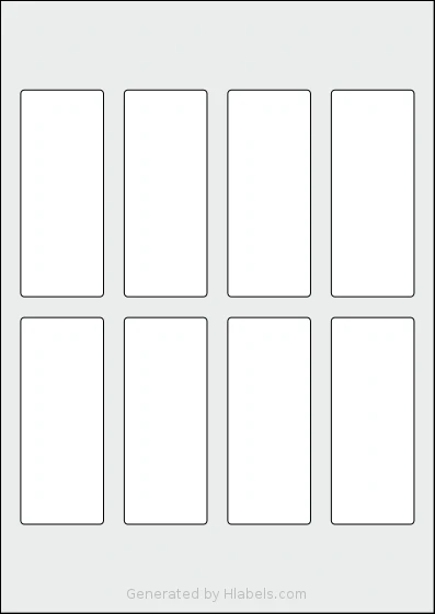 Avery® Zweckform 40x100 template with 8 rectangular 40 x 100 millimeter labels per sheet, on A4-size adhesive blank label sheets.