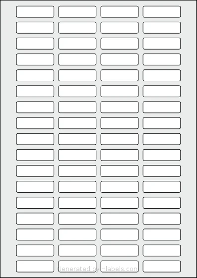 Avery® Zweckform 40x12 template with 68 rectangular 40 x 12 millimeter labels per sheet, on A4-size adhesive blank label sheets.