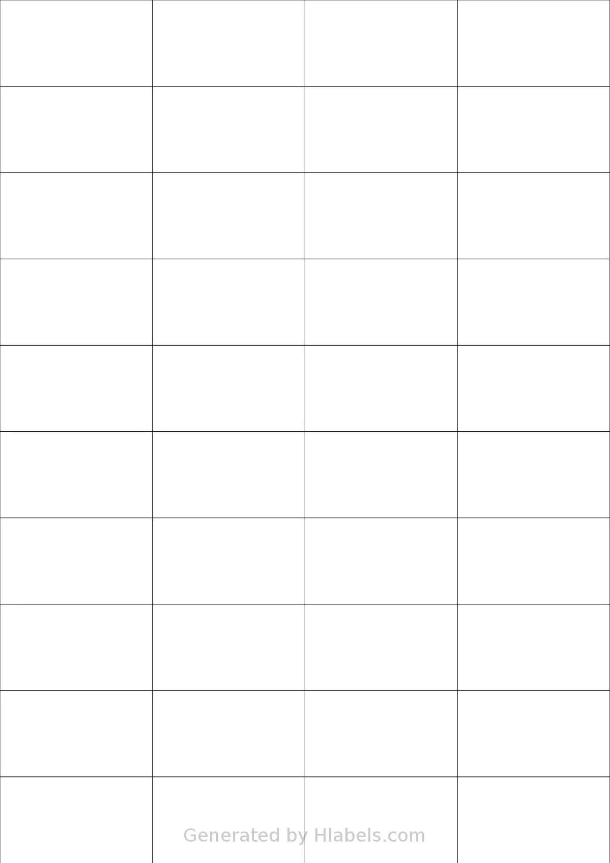 Avery® Zweckform 53x30 template with 40 rectangular 52.5 x 29.7 millimeter labels per sheet, on A4-size adhesive blank label sheets.