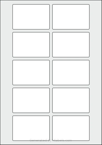 Avery® Zweckform 76x51 template with 10 rectangular 76 x 51 millimeter labels per sheet, on A4-size adhesive blank label sheets.