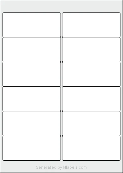 Avery® Zweckform 99x42 Template Avery® Zweckform 99x42 template with 12 rectangular 99.1 x 42.3 millimeter labels per sheet, on A4-size adhesive blank label sheets.