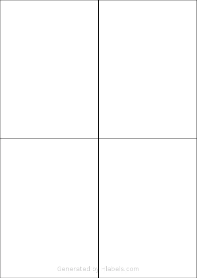 CloudLabels® CL4105 Template CloudLabels® CL4105 template with 4 rectangular 105 x 148.75 millimeter labels per sheet, on A4-size adhesive blank label sheets.