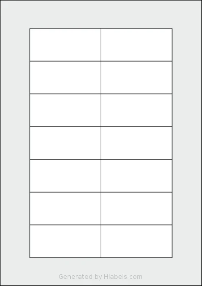 Durable® DU-142502 template with 14 rectangular 74 x 34 millimeter labels per sheet, on A4-size adhesive blank label sheets.