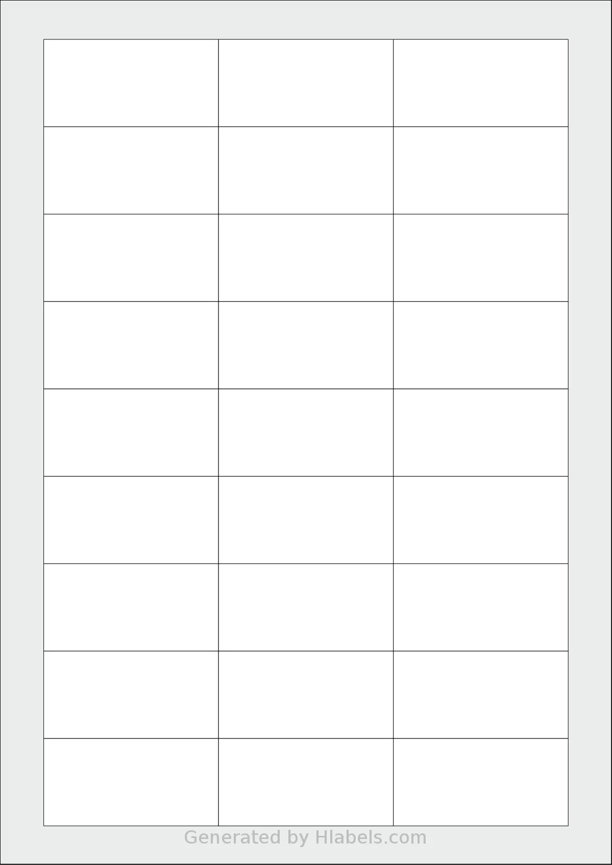 Durable® DU-1451 template with 27 rectangular 60 x 30 millimeter labels per sheet, on A4-size adhesive blank label sheets.