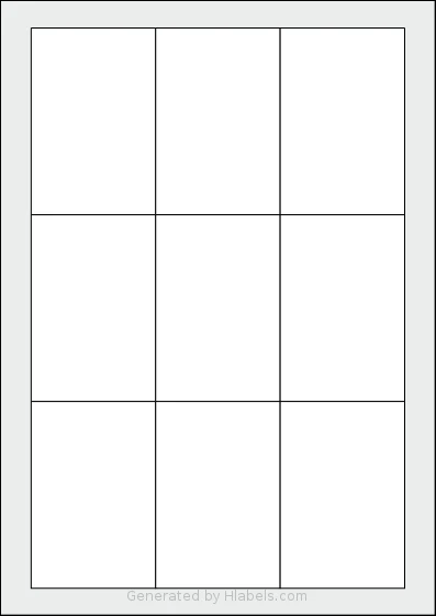 Durable® DU-1457 template with 9 rectangular 60 x 90 millimeter labels per sheet, on A4-size adhesive blank label sheets.