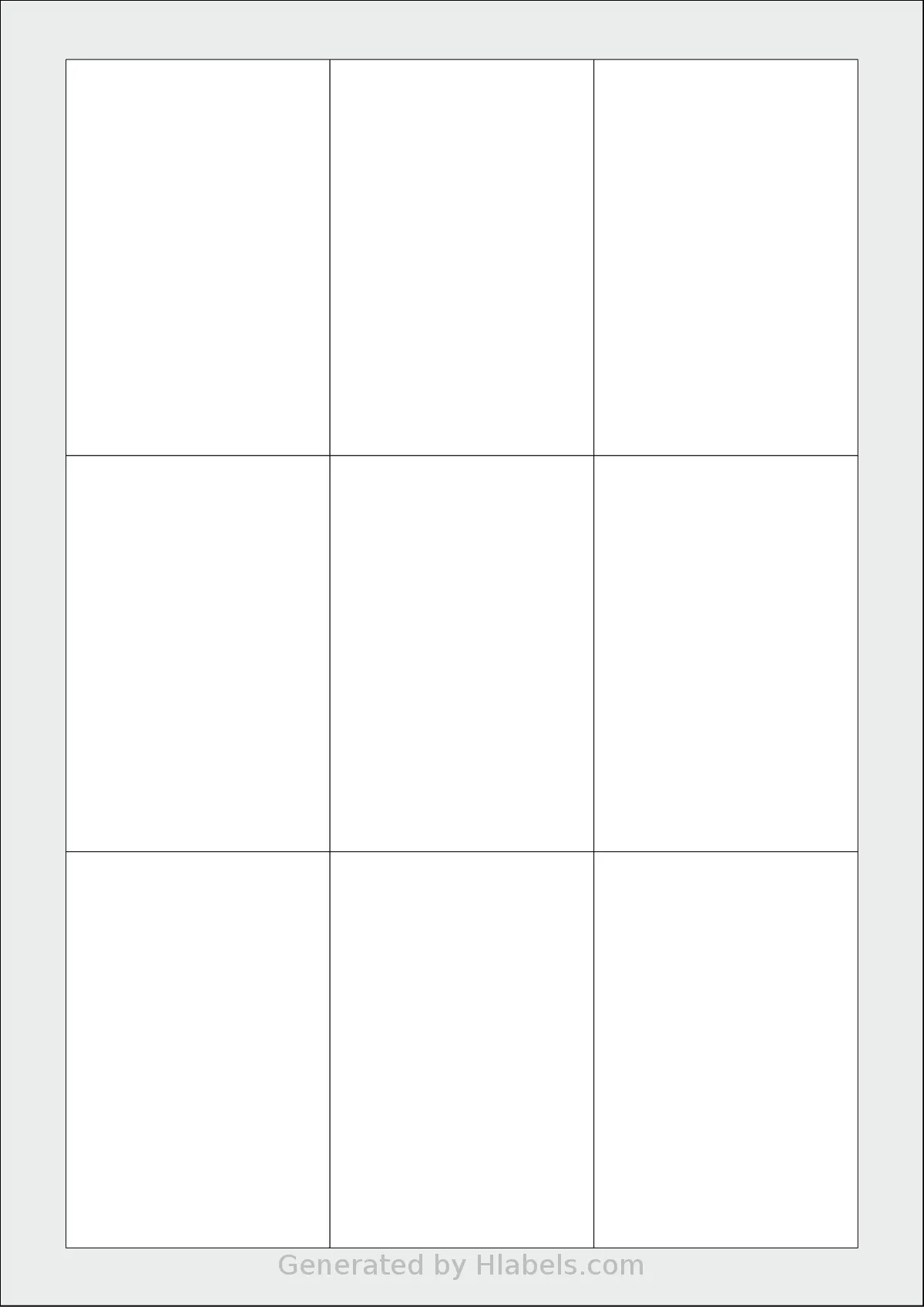 Durable® DU-1457 template with 9 rectangular 60 x 90 millimeter labels per sheet, on A4-size adhesive blank label sheets.
