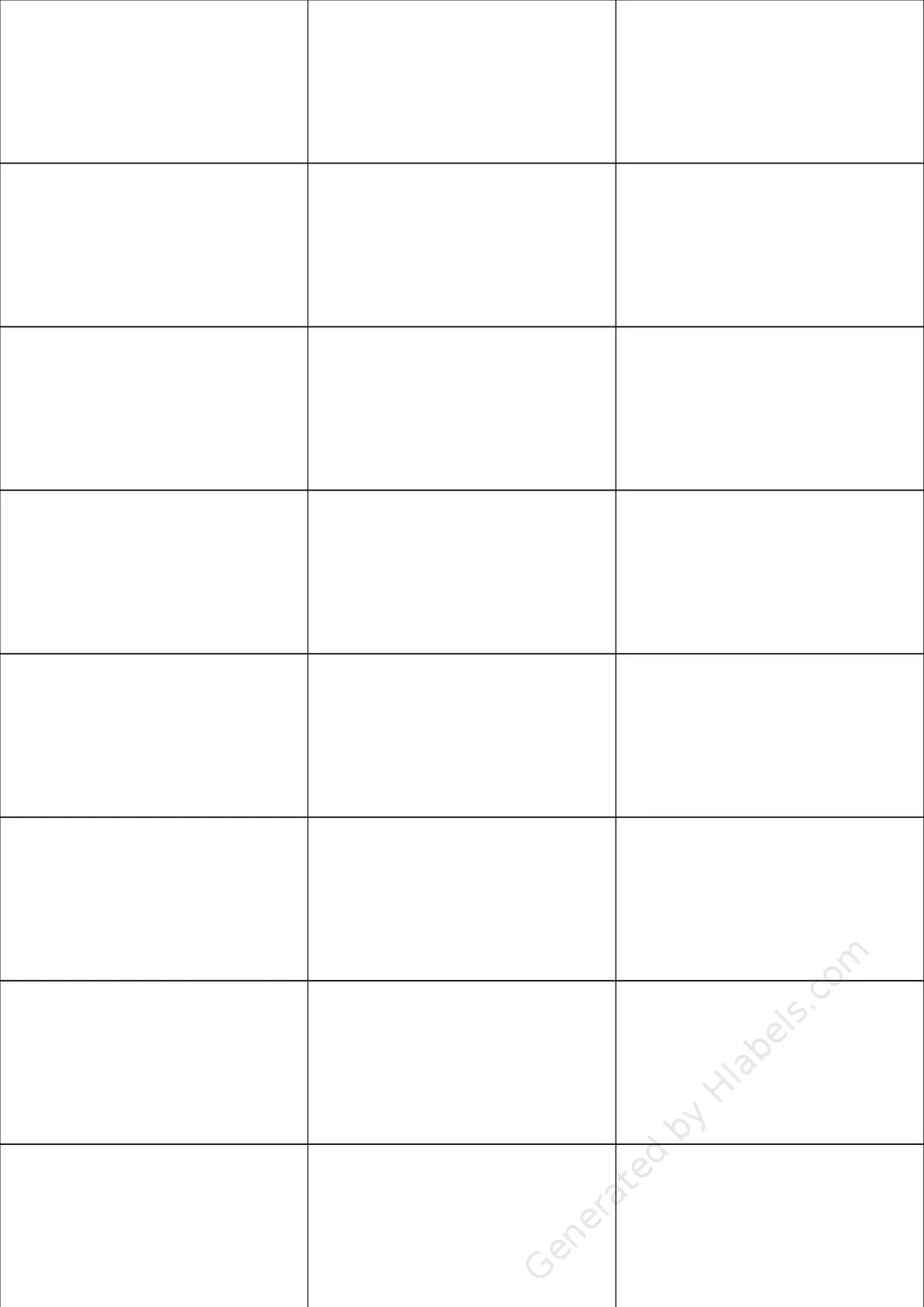 Etibox® 119751 template with 24 rectangular 70 x 37 millimeter labels per sheet, on A4-size adhesive blank label sheets.