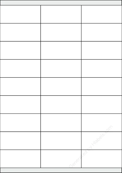 Etibox® 119766 template with 27 rectangular 70 x 31 millimeter labels per sheet, on A4-size adhesive blank label sheets.
