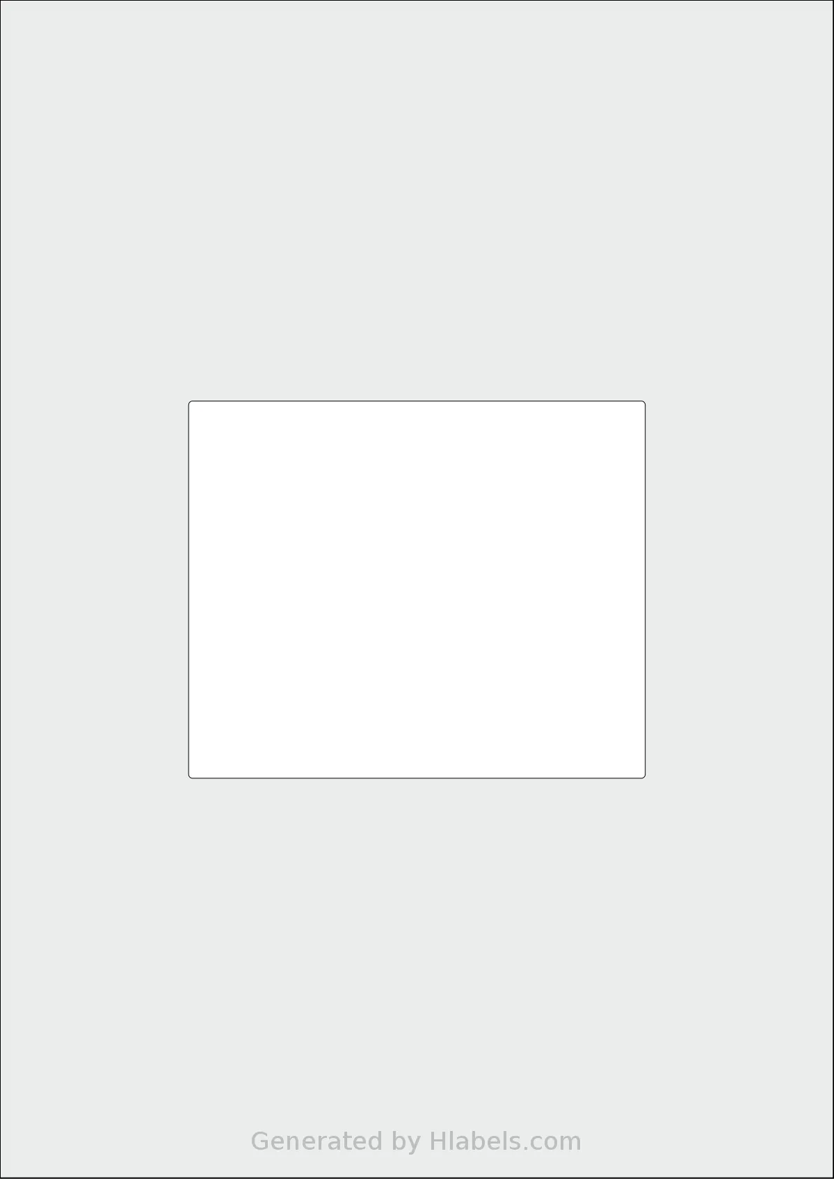Flexilabels® FB1 template with 1 rectangular 115 x 95 millimeter labels per sheet, on A4-size adhesive blank label sheets.