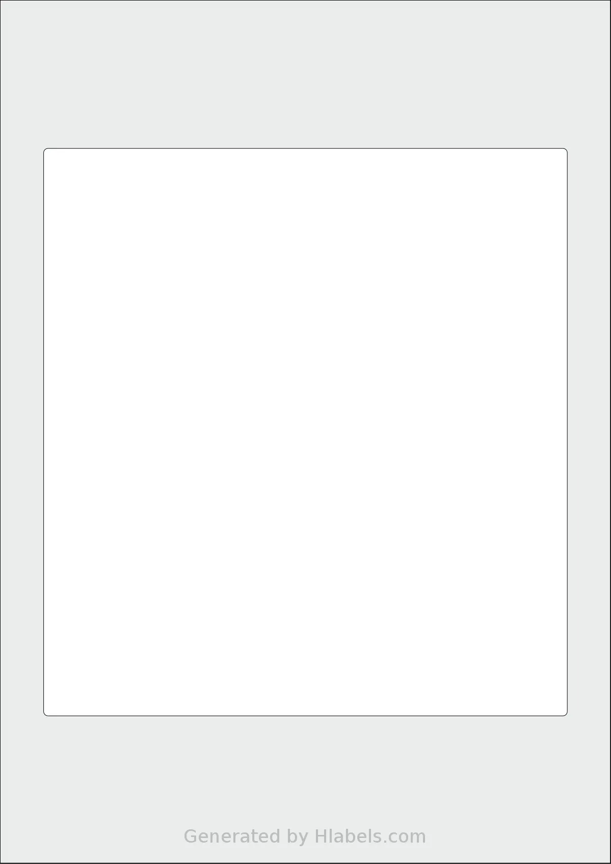 Flexilabels® FD1 template with 1 rectangular 180 x 195 millimeter labels per sheet, on A4-size adhesive blank label sheets.