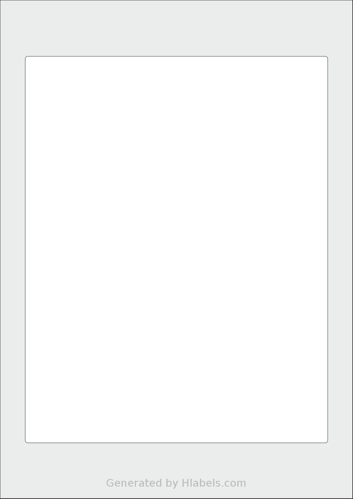 Flexilabels® FH1 template with 1 rectangular 180 x 230 millimeter labels per sheet, on A4-size adhesive blank label sheets.