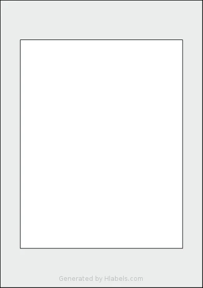 Flexilabels® FK1 template with 1 rectangular 168 x 215 millimeter labels per sheet, on A4-size adhesive blank label sheets.