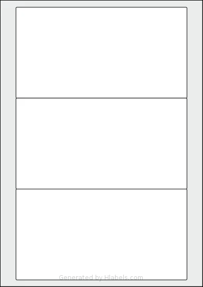 Flexilabels® FK3 Template Flexilabels® FK3 template with 3 rectangular 177 x 94 millimeter labels per sheet, on A4-size adhesive blank label sheets.