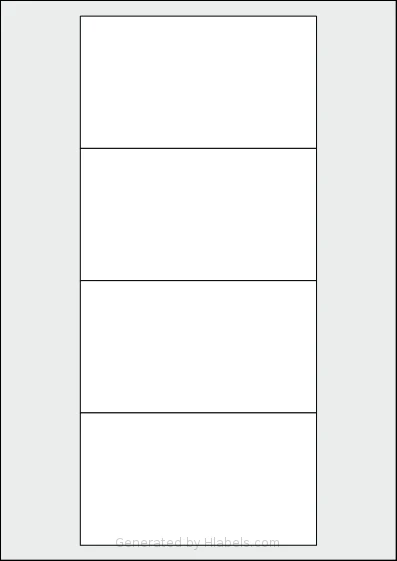 Flexilabels® FP4 template with 4 rectangular 125 x 70 millimeter labels per sheet, on A4-size adhesive blank label sheets.