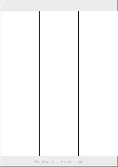 Flexilabels® FQ3 template with 3 rectangular 70 x 258 millimeter labels per sheet, on A4-size adhesive blank label sheets.