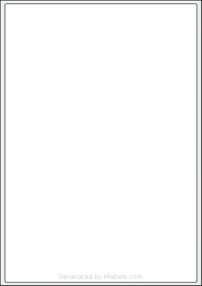 Flexilabels® FR1 Template Flexilabels® FR1 template with 1 rectangular 199.6 x 289.1 millimeter labels per sheet, on A4-size adhesive blank label sheets.