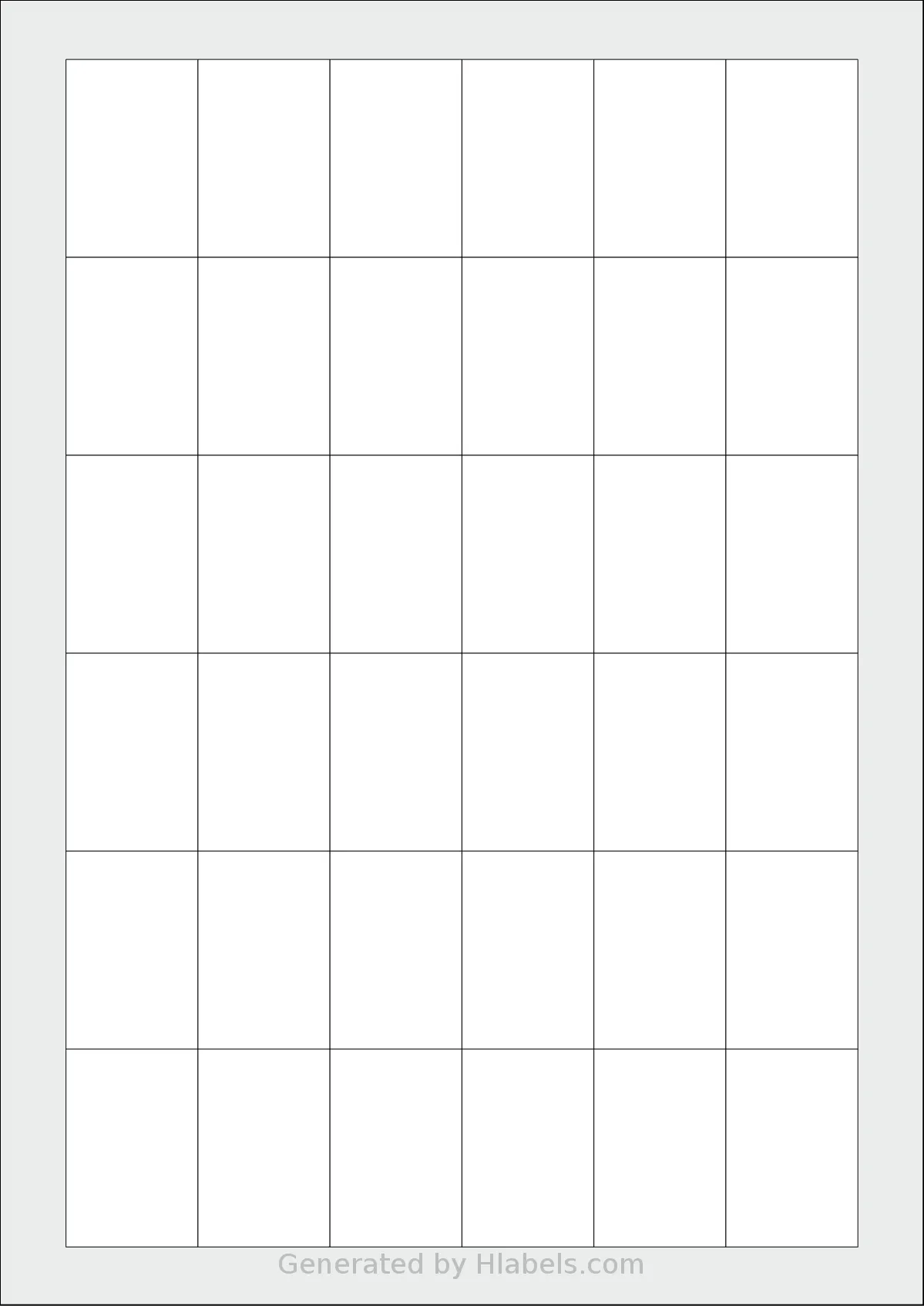 Flexilabels® FRZ36 template with 36 rectangular 30 x 45 millimeter labels per sheet, on A4-size adhesive blank label sheets.