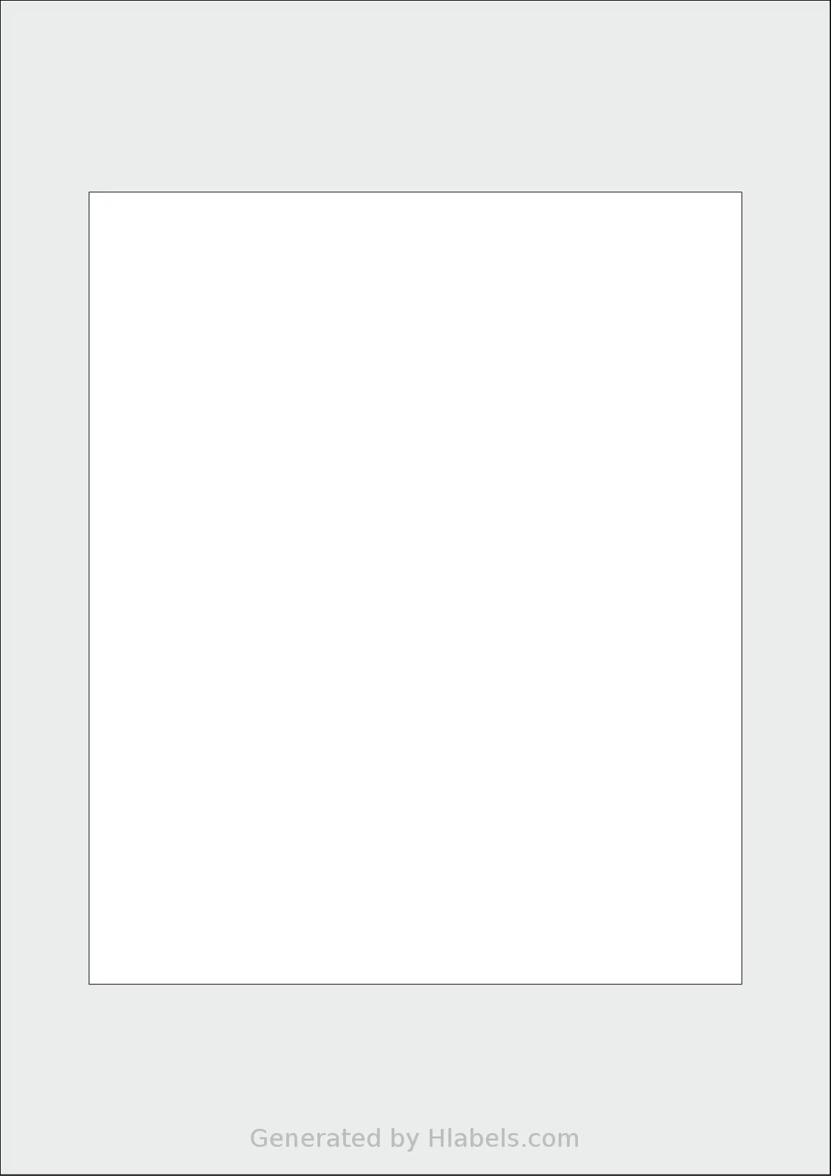 Flexilabels® FRZX1 template with 1 rectangular 165 x 200 millimeter labels per sheet, on A4-size adhesive blank label sheets.