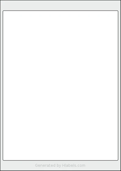 Flexilabels® FT1 template with 1 rectangular 200 x 260 millimeter labels per sheet, on A4-size adhesive blank label sheets.