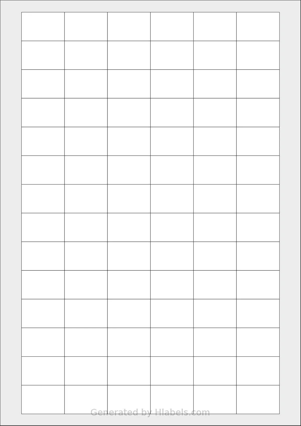 Flexilabels® FT84 template with 84 rectangular 30 x 20 millimeter labels per sheet, on A4-size adhesive blank label sheets.