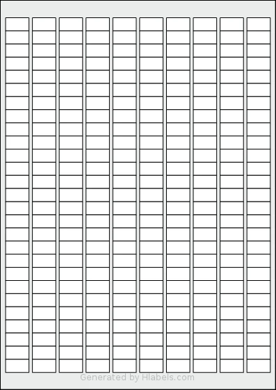 Herma® 10000 template with 270 rectangular 17.8 x 10 millimeter labels per sheet, on A4-size adhesive blank label sheets.