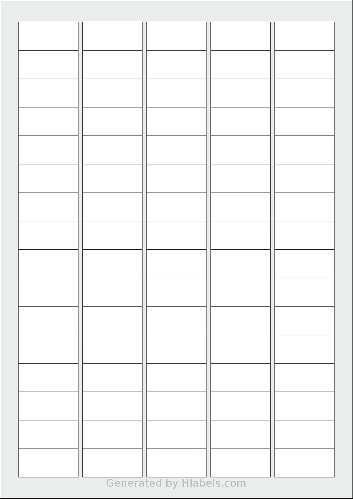 Herma® 10003 template with 80 rectangular 35.56 x 16.93 millimeter labels per sheet, on A4-size adhesive blank label sheets.