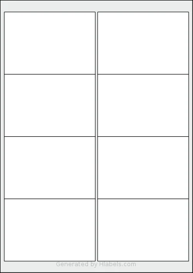 Herma® 10018 template with 8 rectangular 99.06 x 67.73 millimeter labels per sheet, on A4-size adhesive blank label sheets.