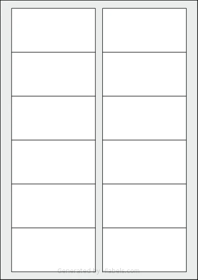 Herma® 10304 template with 12 rectangular 88.9 x 46.56 millimeter labels per sheet, on A4-size adhesive blank label sheets.