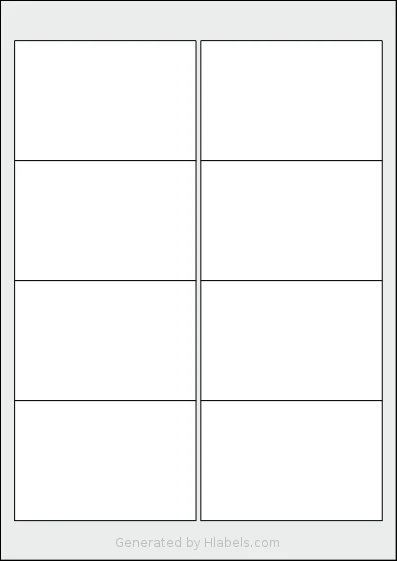 Herma® 10308 template with 8 rectangular 96 x 63.5 millimeter labels per sheet, on A4-size adhesive blank label sheets.