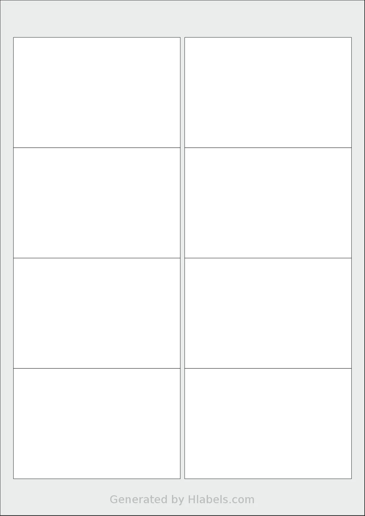 Herma® 10308 template with 8 rectangular 96 x 63.5 millimeter labels per sheet, on A4-size adhesive blank label sheets.
