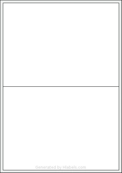 Herma® 10314 template with 2 rectangular 199.6 x 143.5 millimeter labels per sheet, on A4-size adhesive blank label sheets.