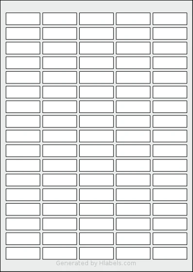 Herma® 10917 template with 85 rectangular 37 x 13 millimeter labels per sheet, on A4-size adhesive blank label sheets.