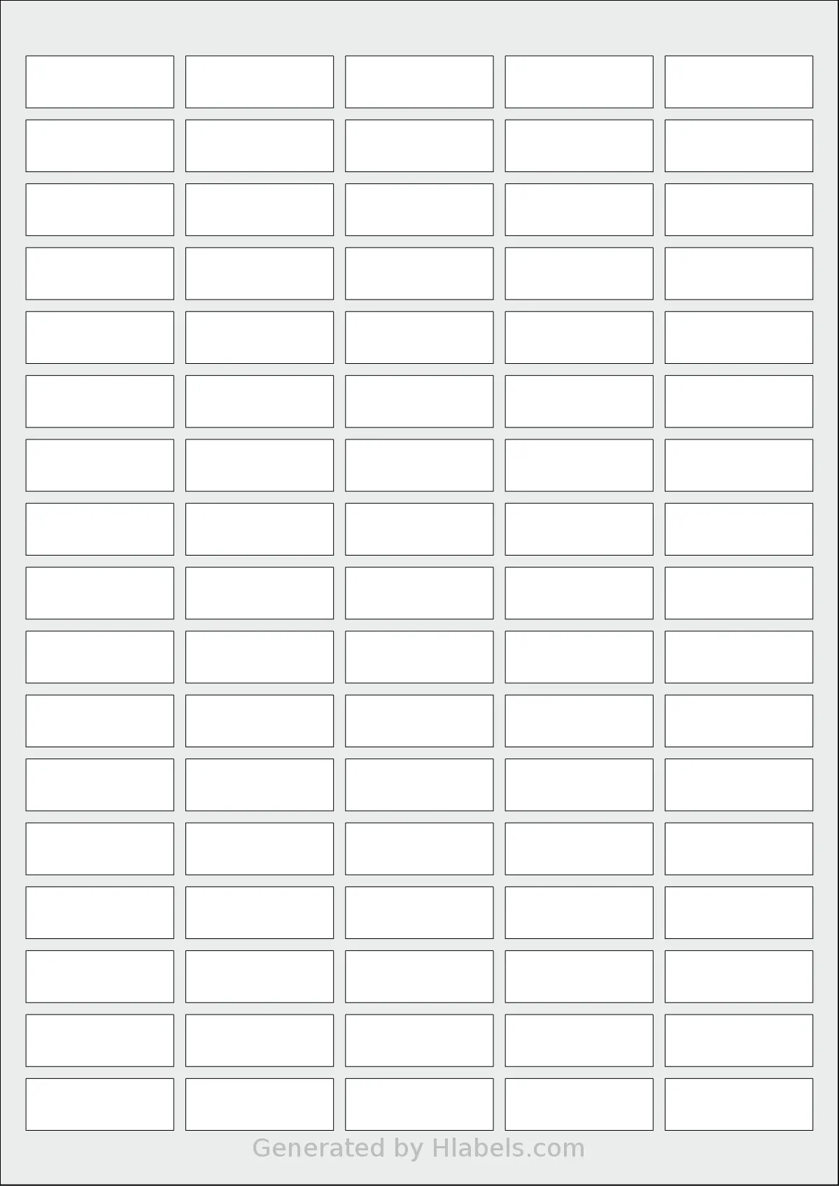Herma® 10917 template with 85 rectangular 37 x 13 millimeter labels per sheet, on A4-size adhesive blank label sheets.