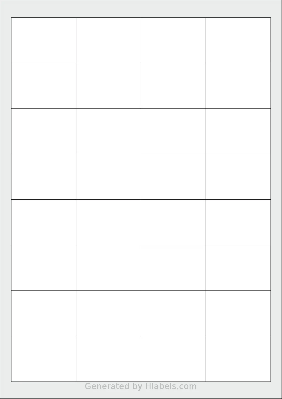 Herma® 4200 template with 32 rectangular 48.3 x 33.87 millimeter labels per sheet, on A4-size adhesive blank label sheets.