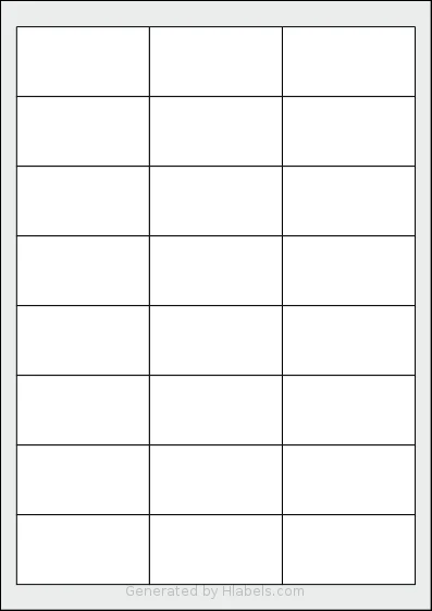 Herma® 4227 template with 24 rectangular 64.6 x 33.87 millimeter labels per sheet, on A4-size adhesive blank label sheets.