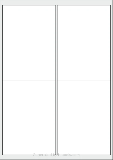 Herma® 4250 template with 4 rectangular 99.1 x 139 millimeter labels per sheet, on A4-size adhesive blank label sheets.