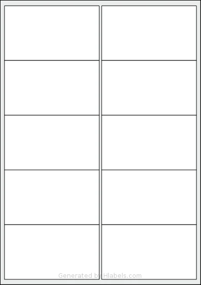 Herma® 4268 template with 10 rectangular 99.06 x 57 millimeter labels per sheet, on A4-size adhesive blank label sheets.